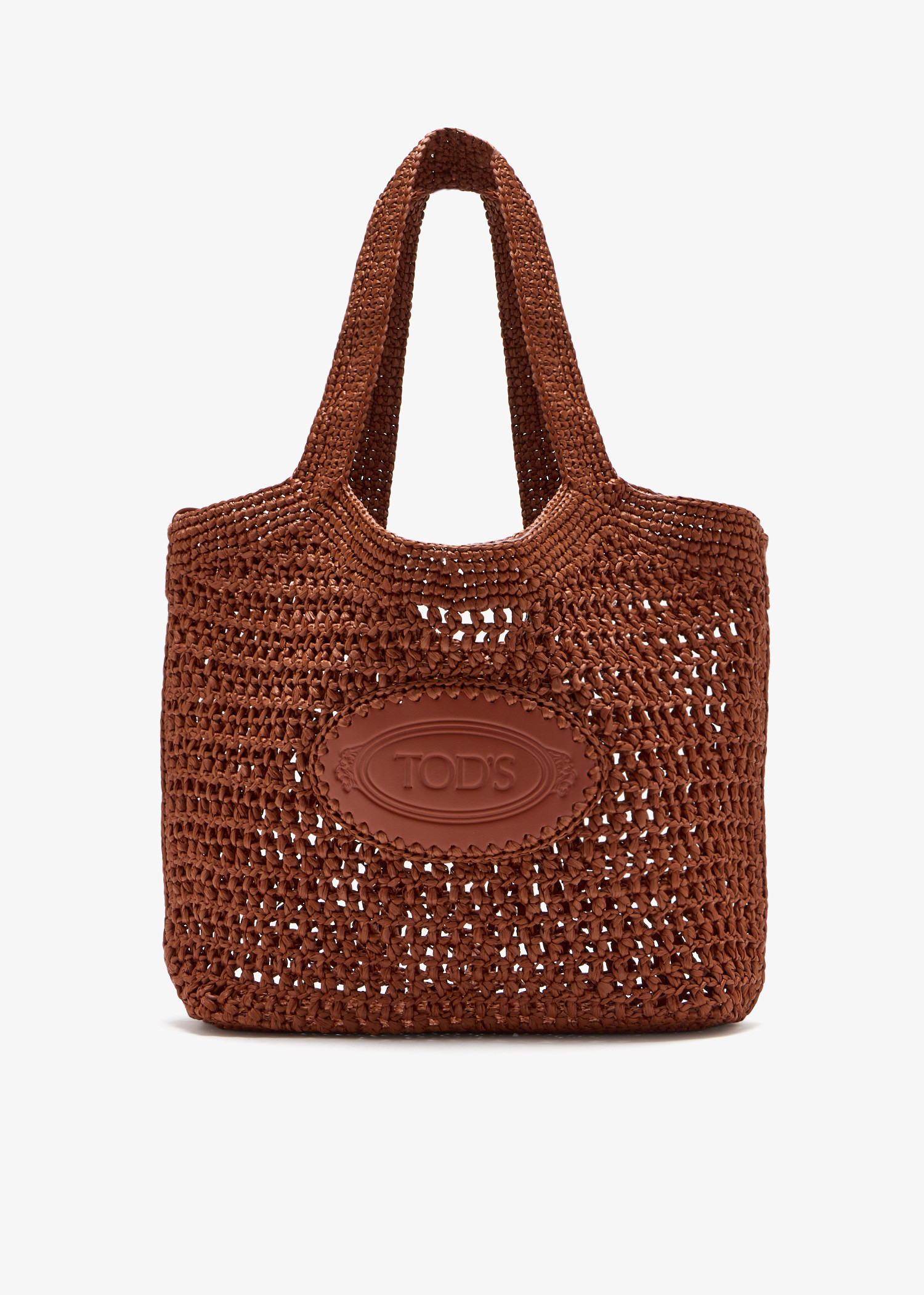 

Raffia shopping bag, Brown