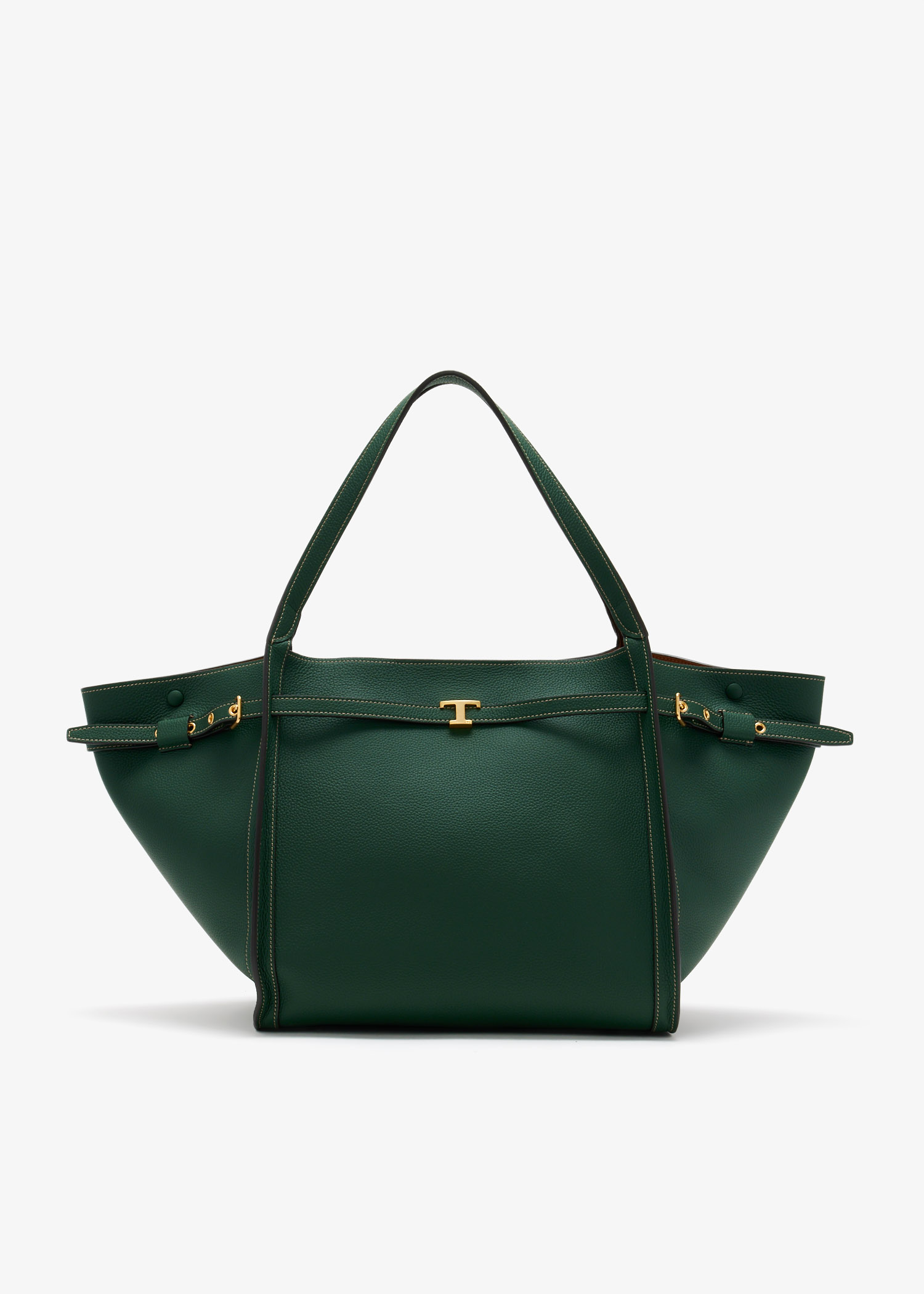 

Leather shopping bag, Green