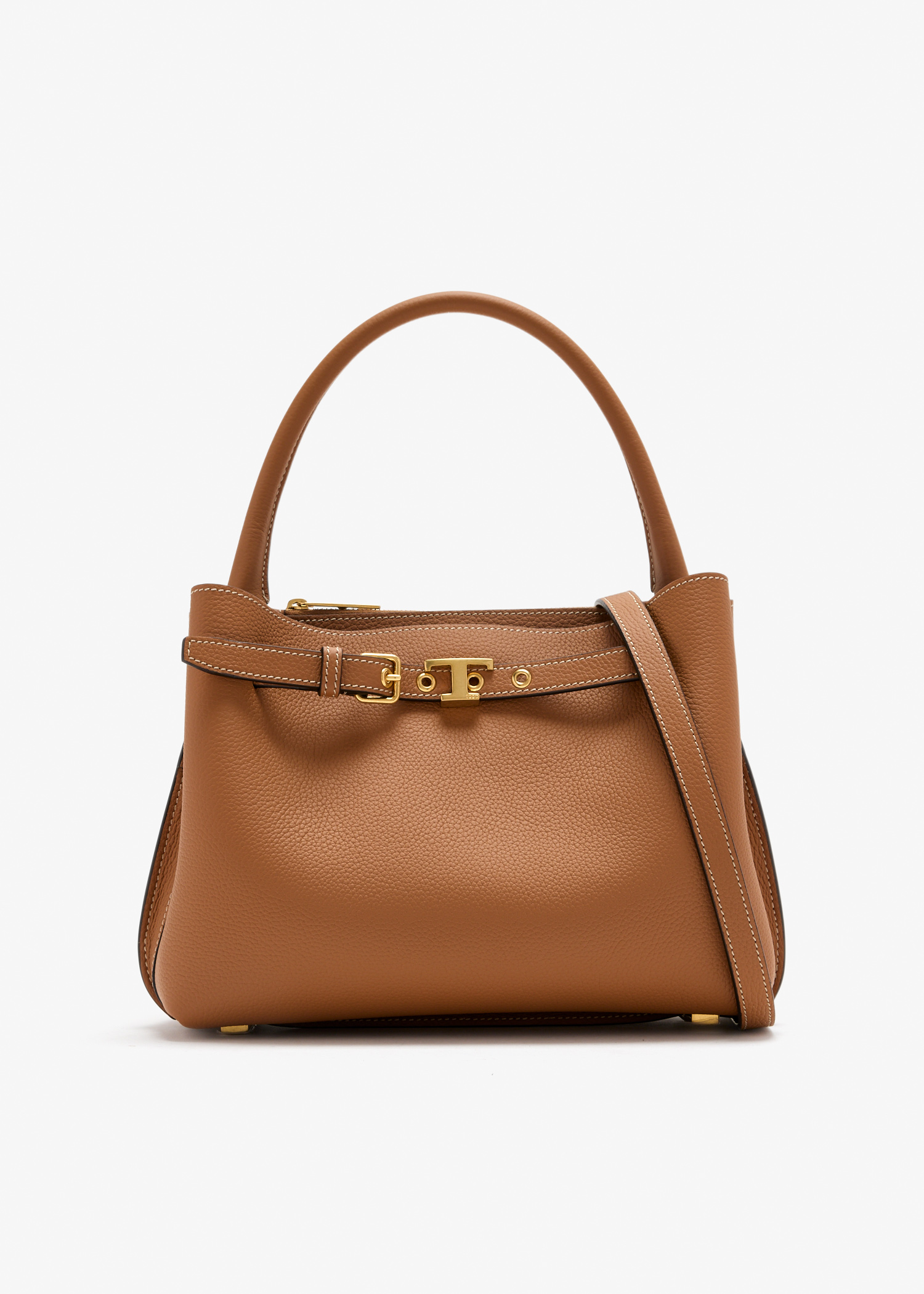 

Mini leather handbag, Brown