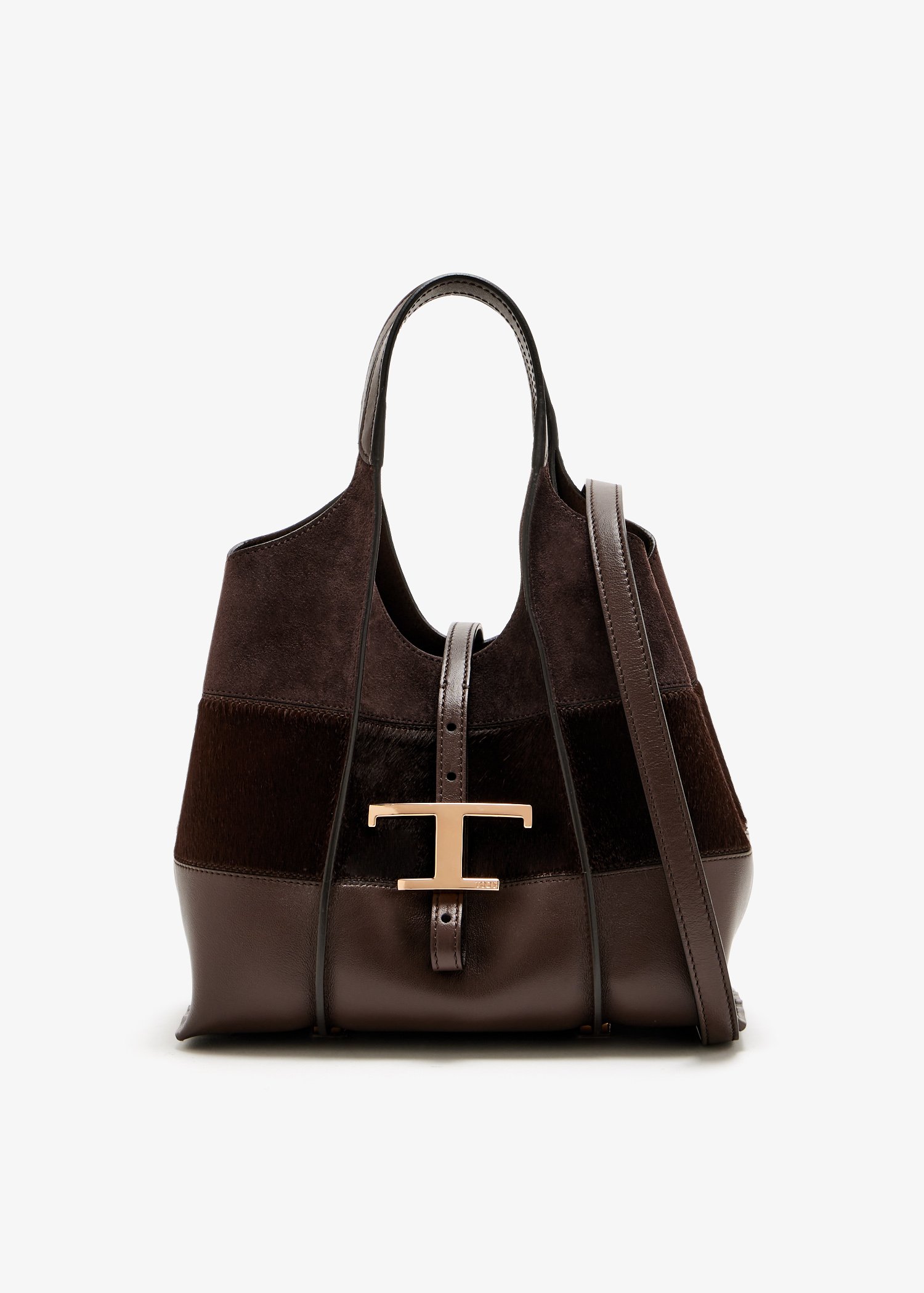 

T Timeless mini shopping bag, Brown