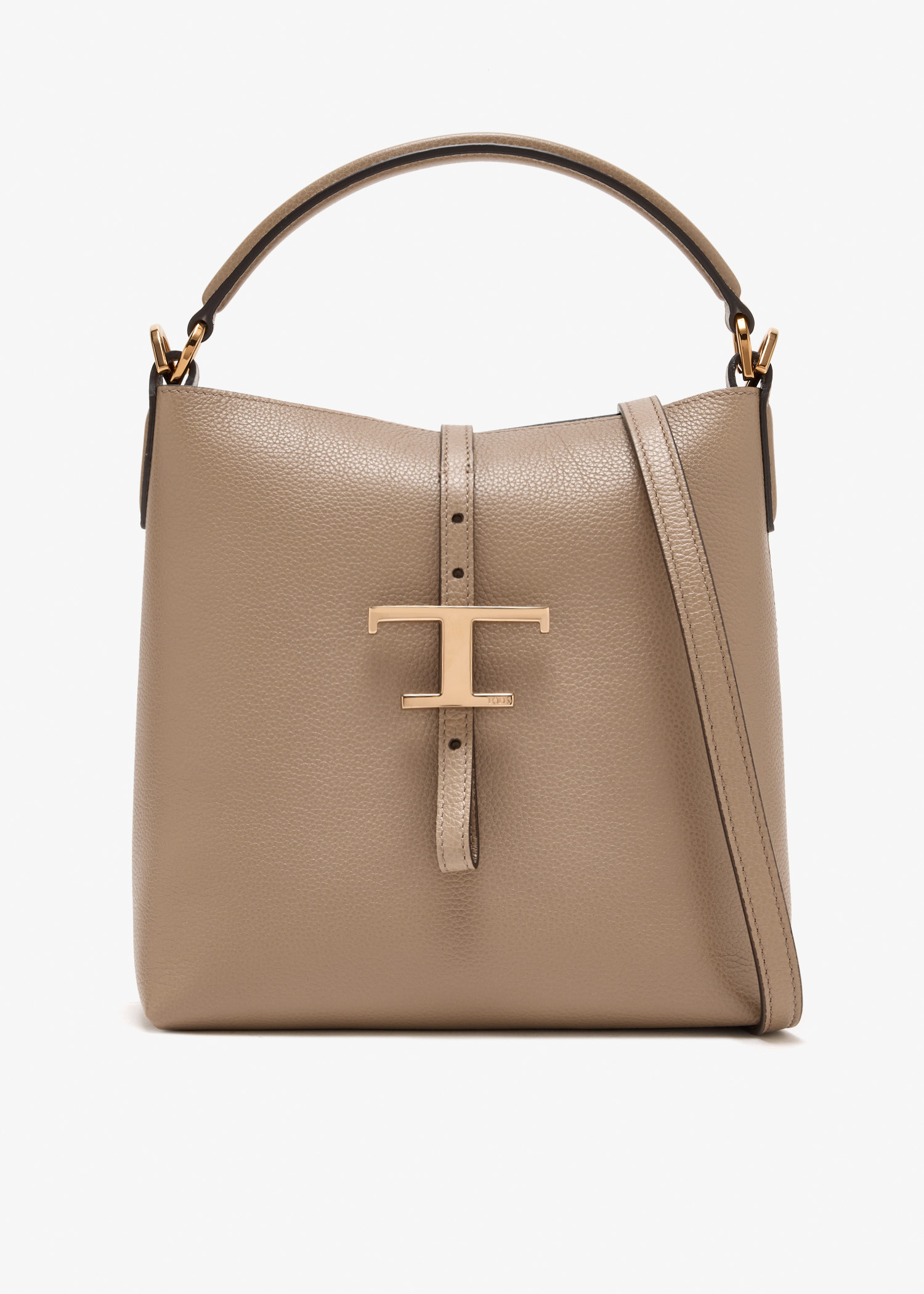 

T Timeless mini bucket bag, Beige