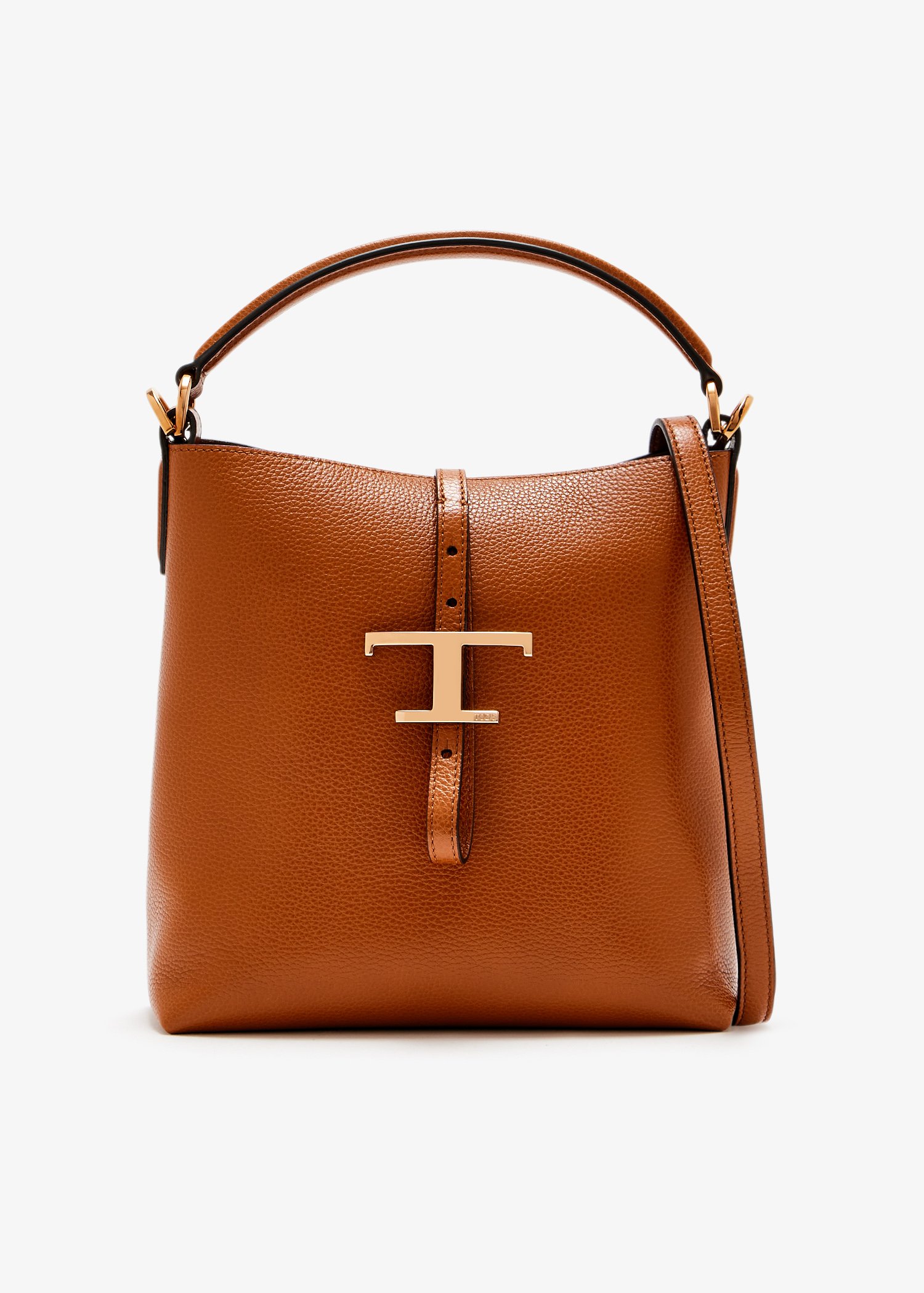 

T Timeless mini bucket bag, Brown