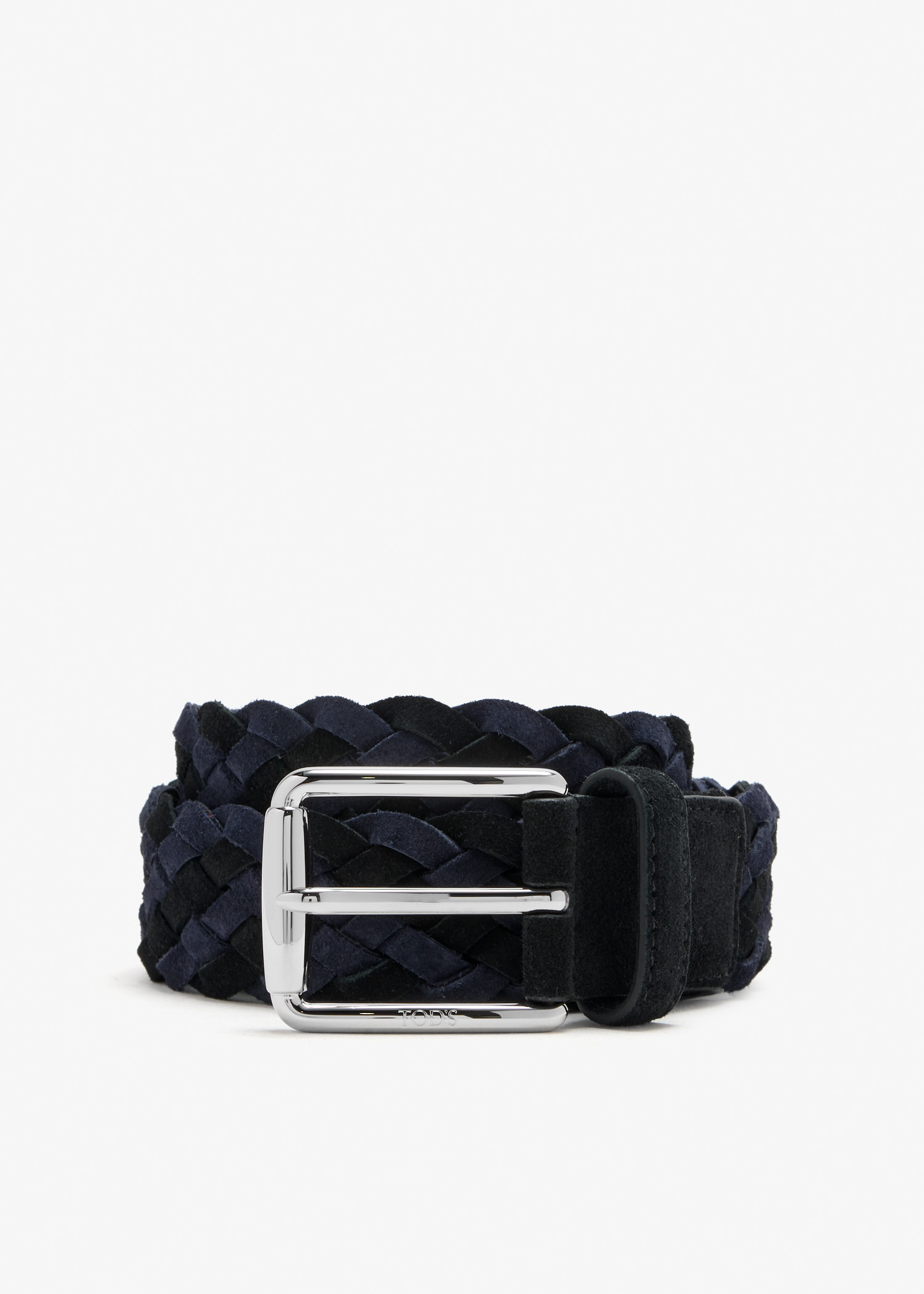 

Braided suede belt, Navy