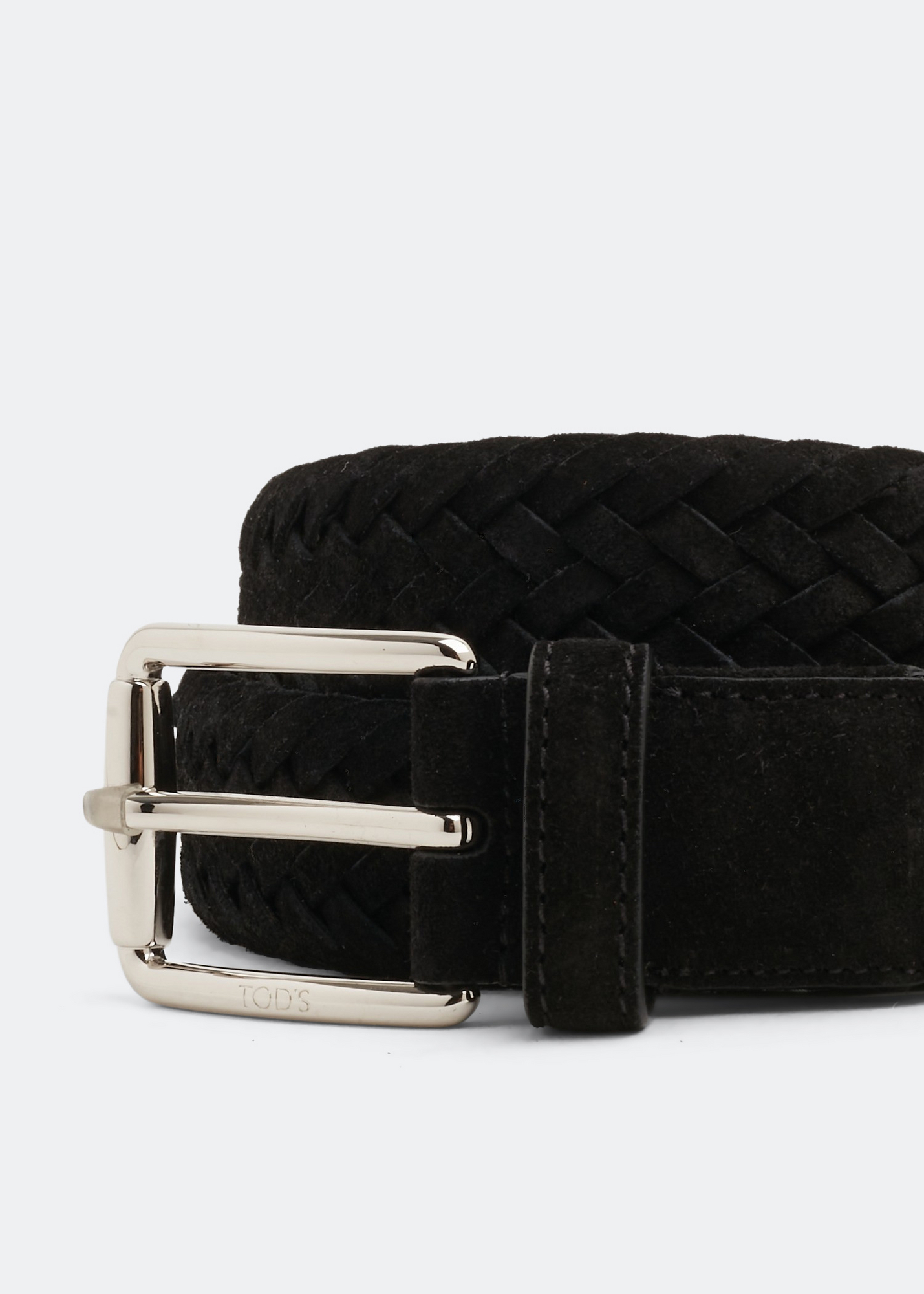 

Braided suede belt, Black