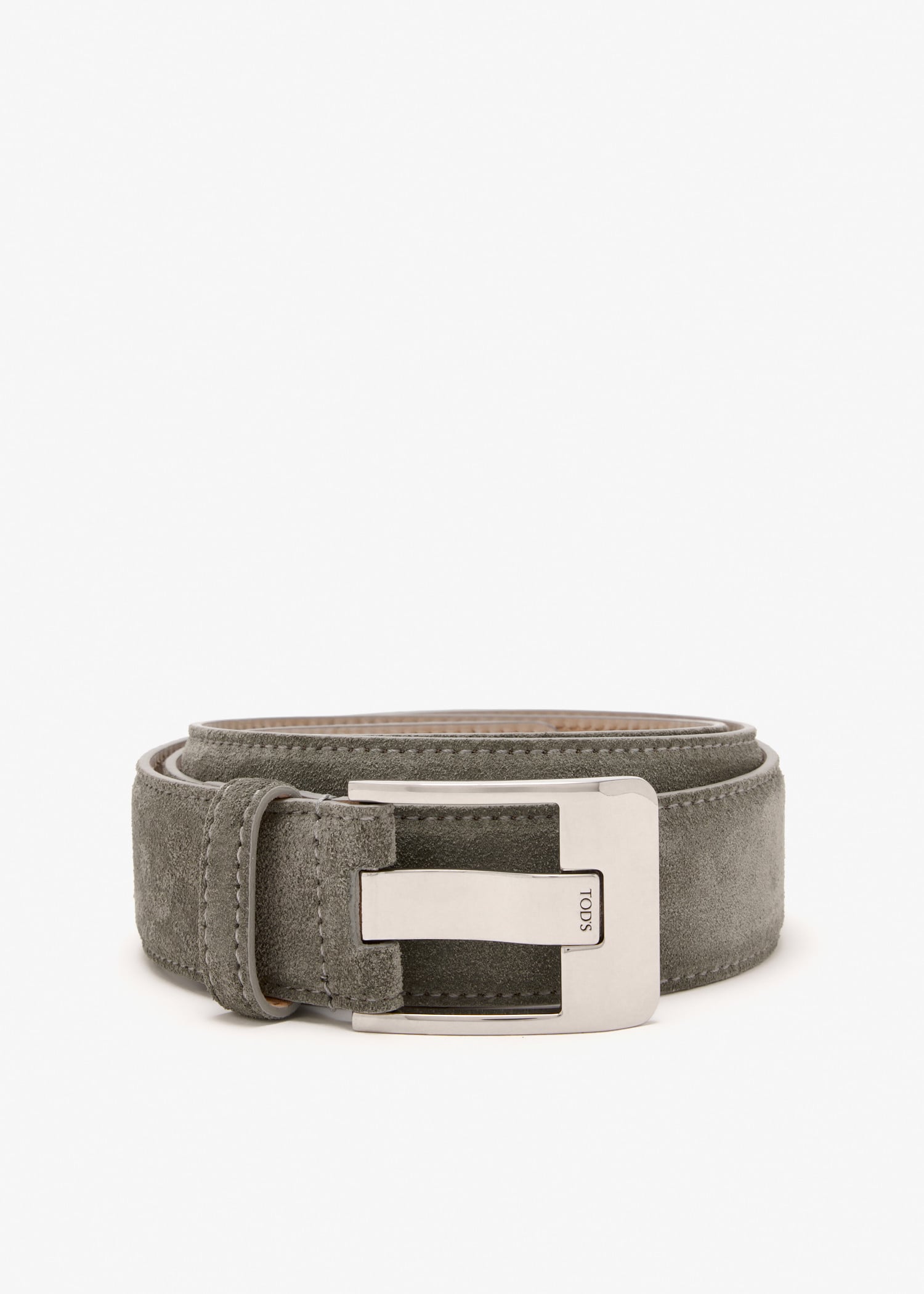 

Suede leather belt, Grey
