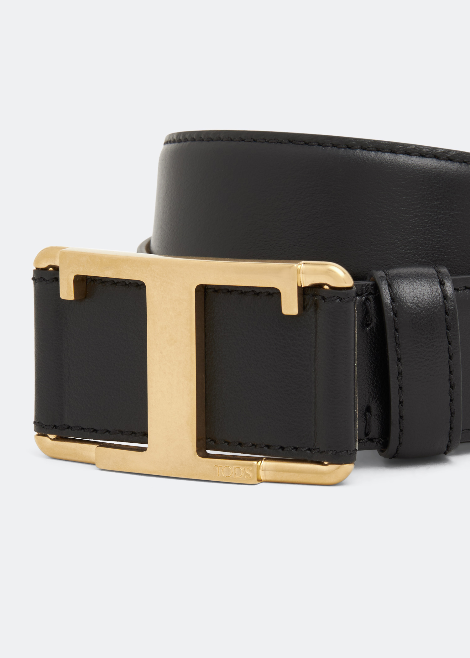 

T Timeless leather belt, Black