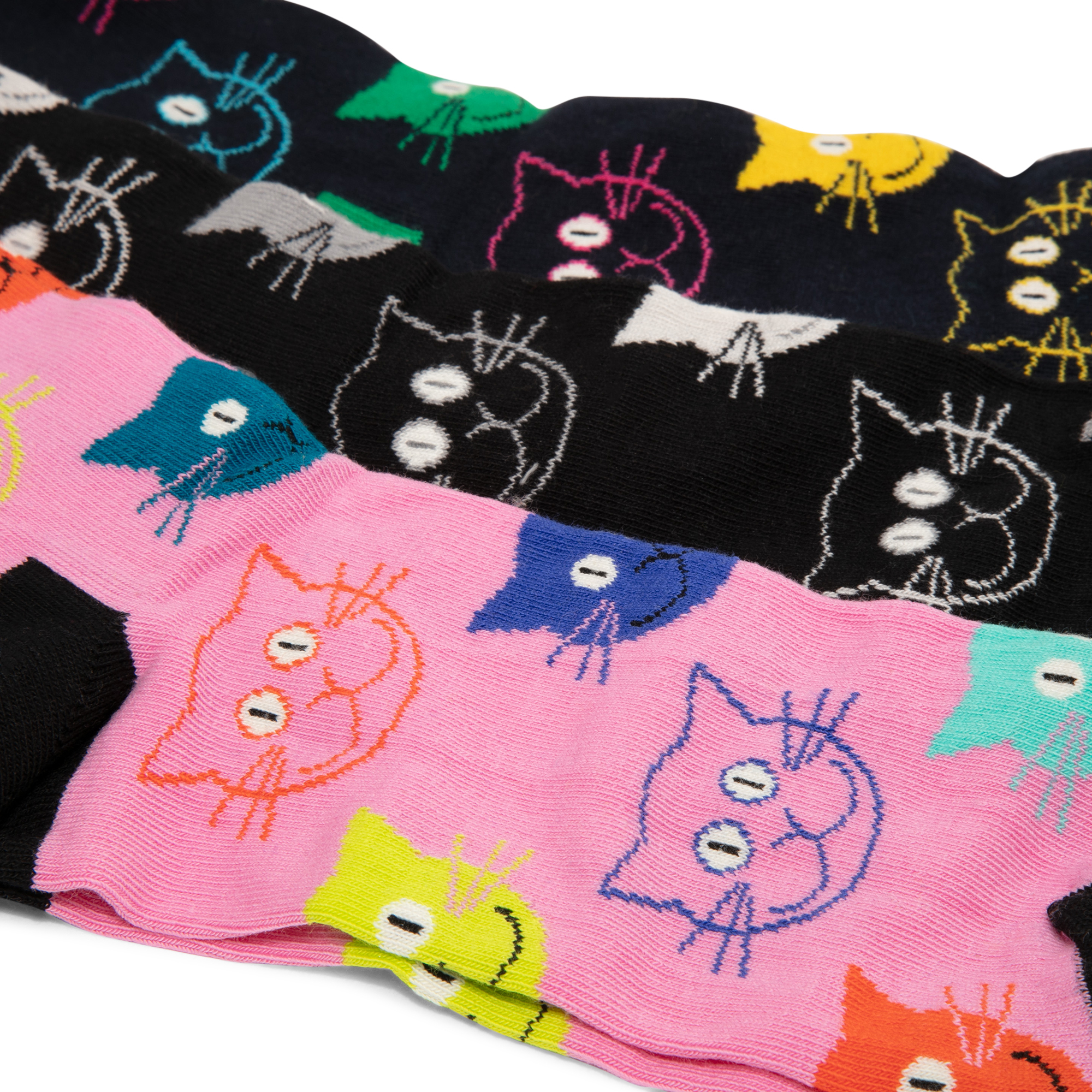 

3-Pack Mixed Cat Crew socks Gift Box, Prints
