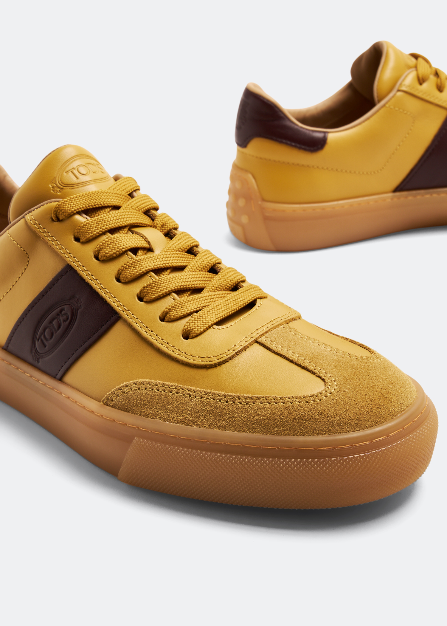 

Low-top leather sneakers, Yellow