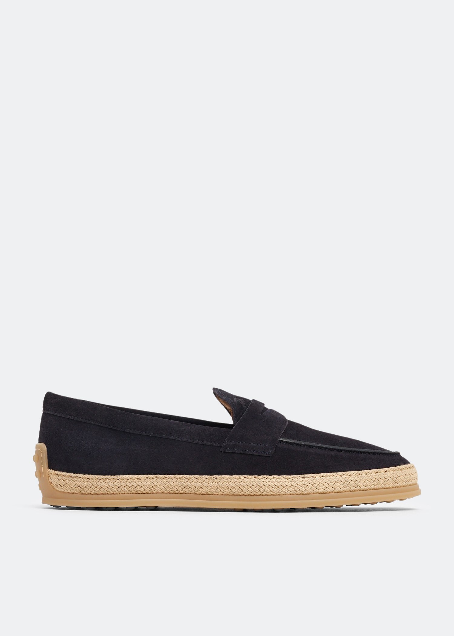 

Suede slip-on loafers, Blue
