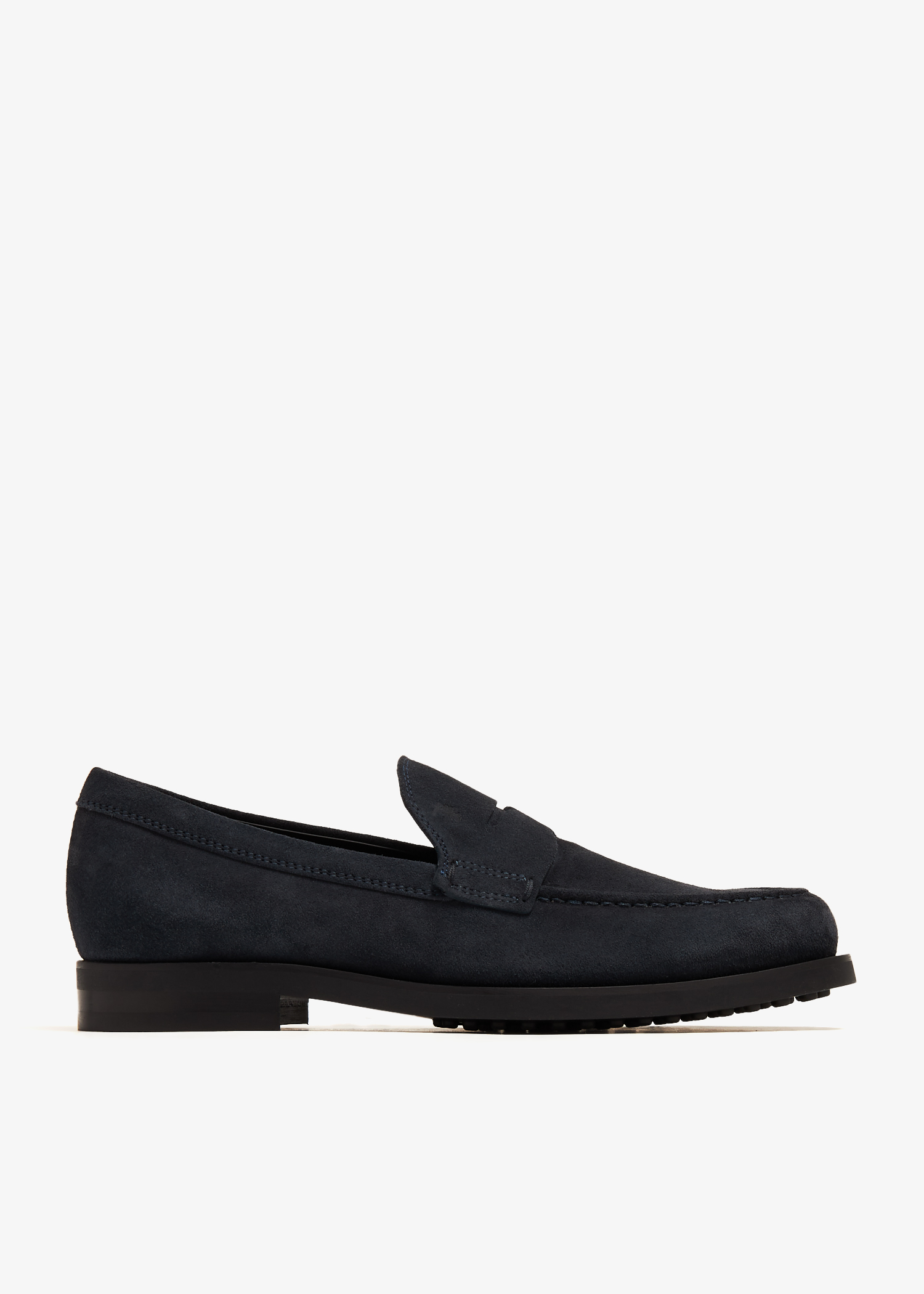 Formal suede loafers, Blue
