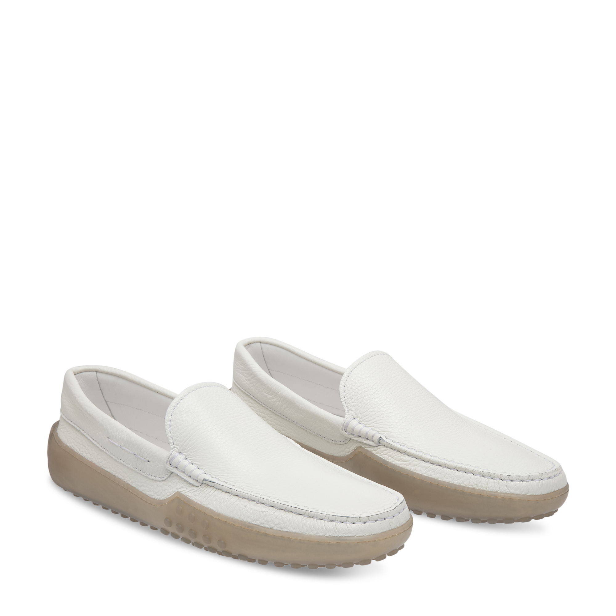 

Leather loafers, White