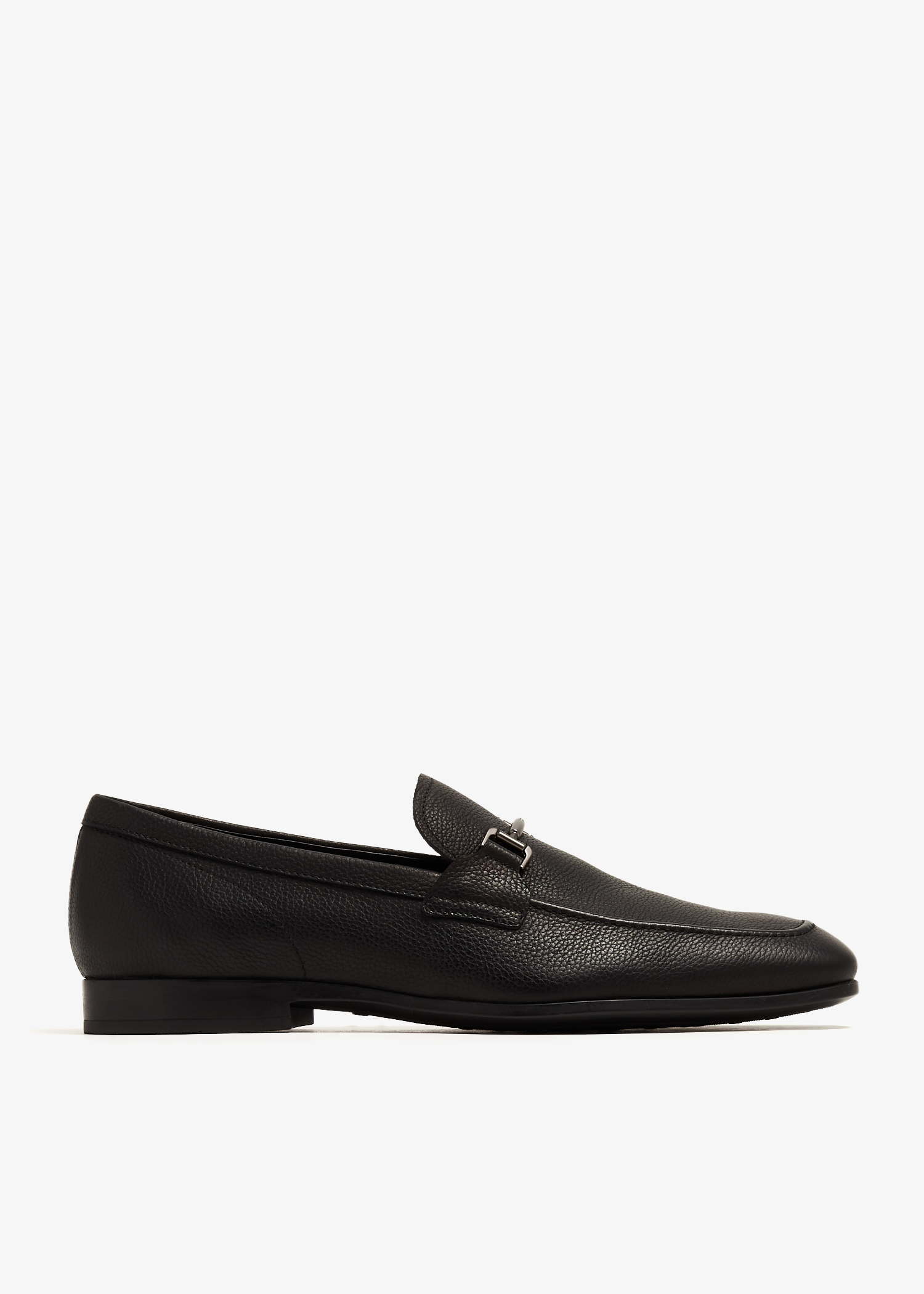 Formal leather loafers, Black