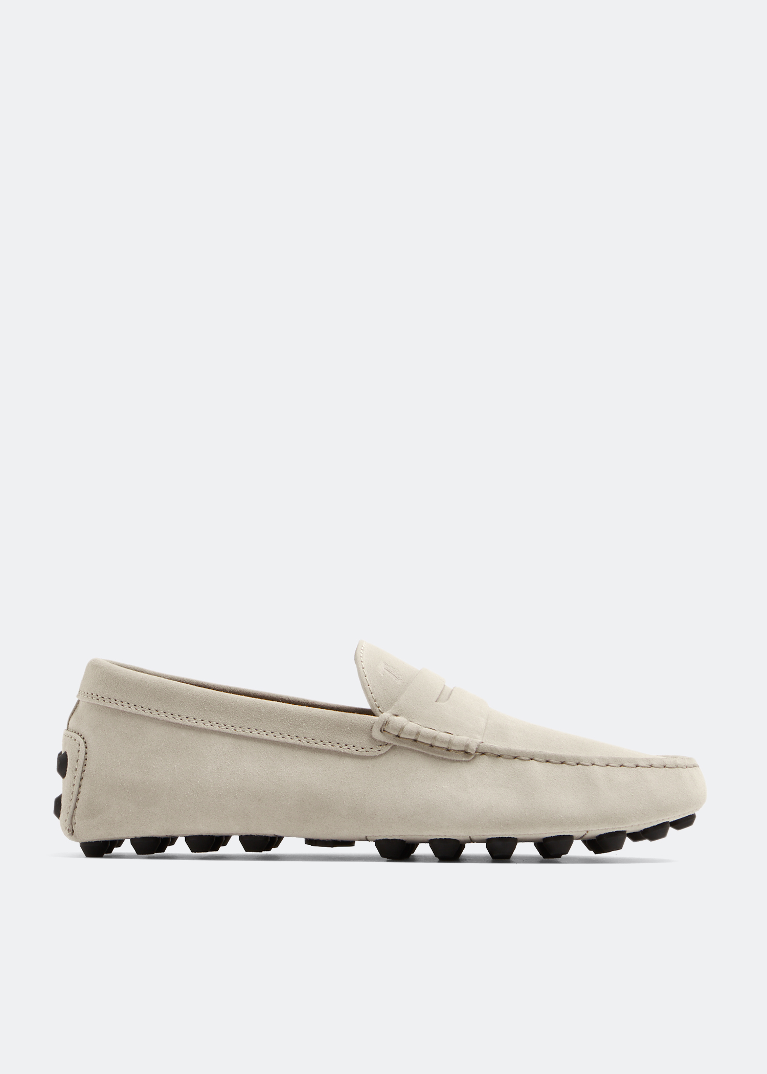 Suede Gommino loafers, White
