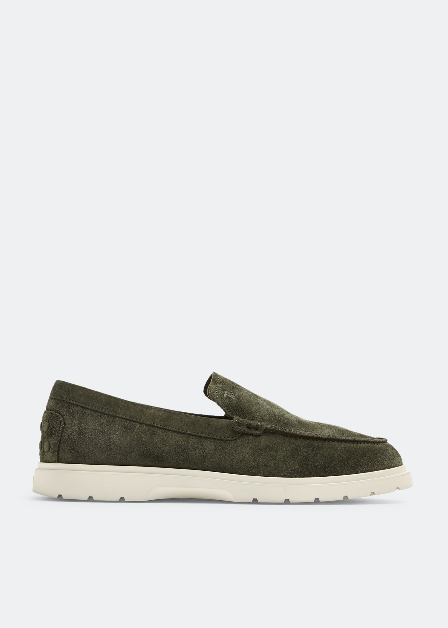 

Suede slip-on loafers, Green