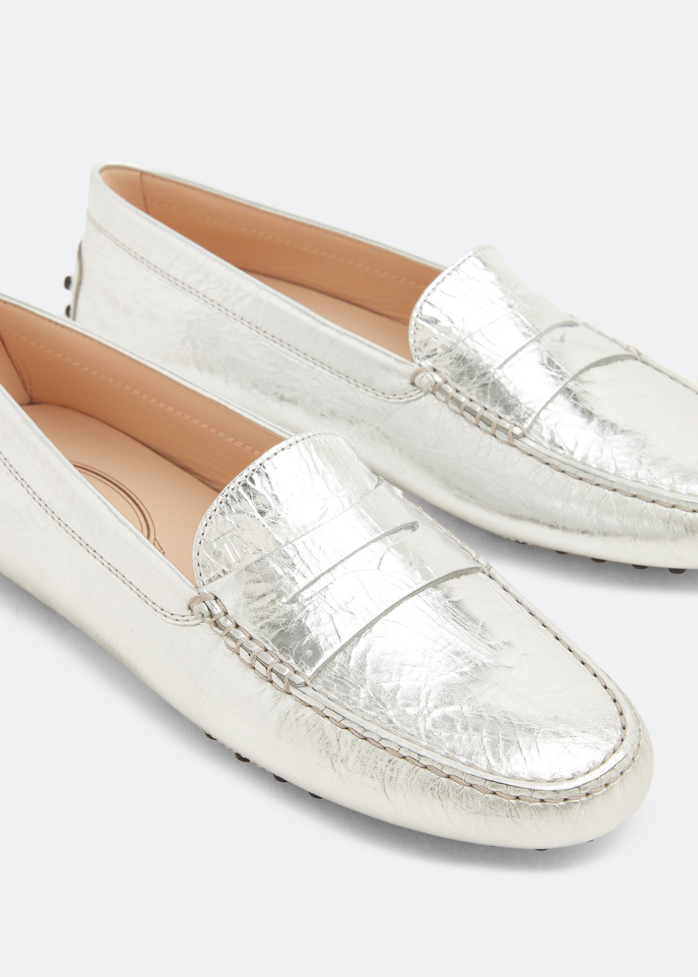 

Gommino driving loafers, Silver