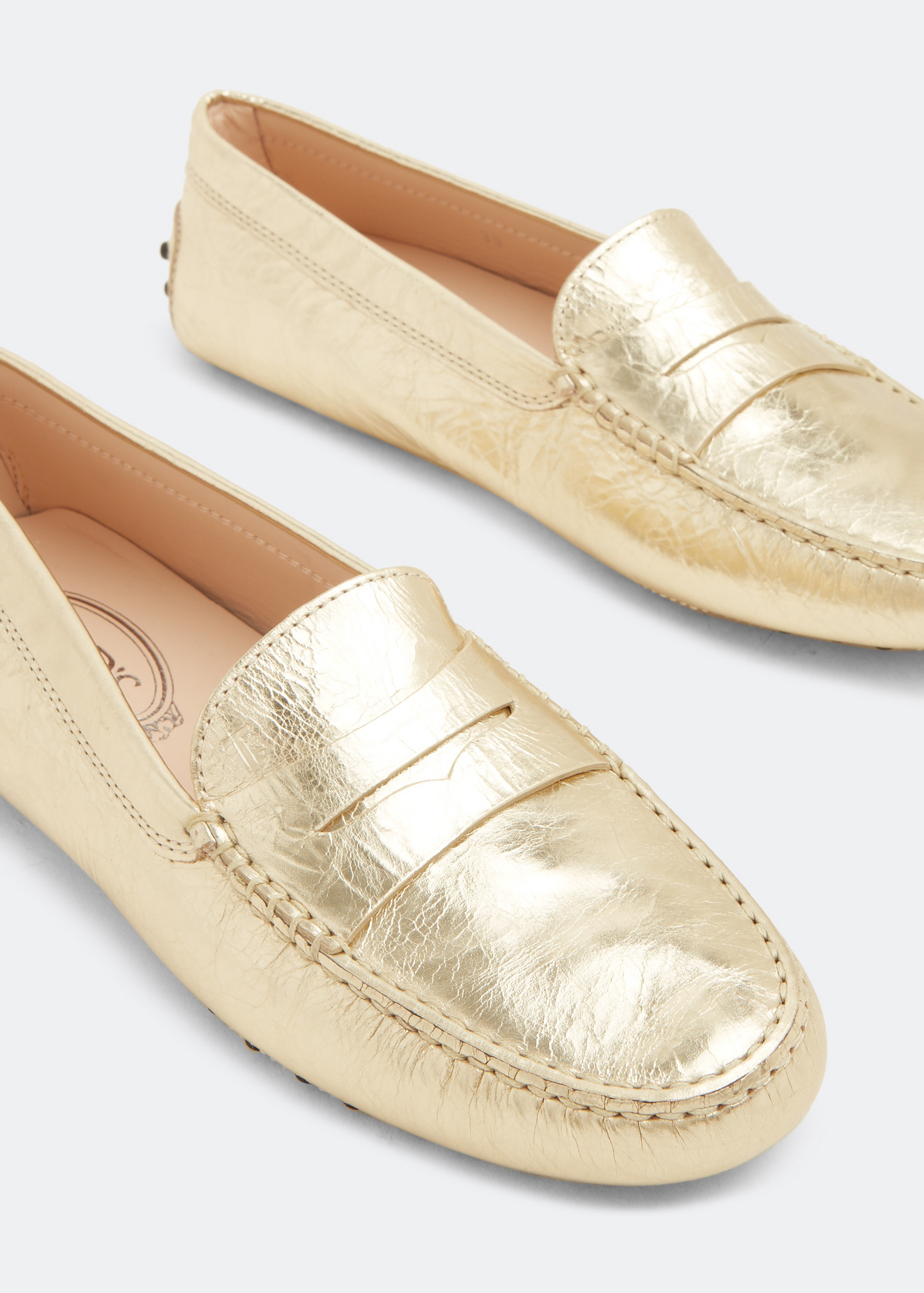 

Gommino driving loafers, Gold
