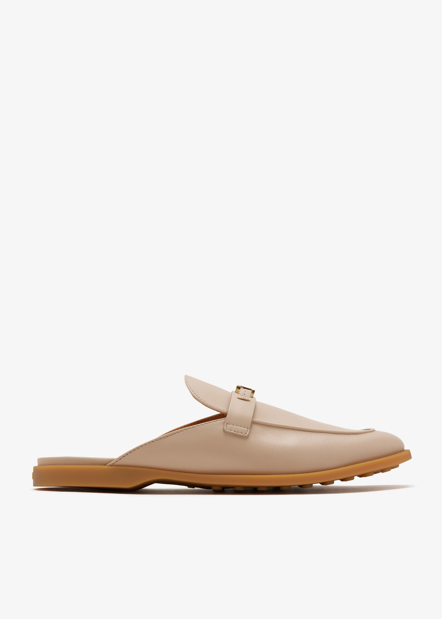 

Leather slippers, Beige
