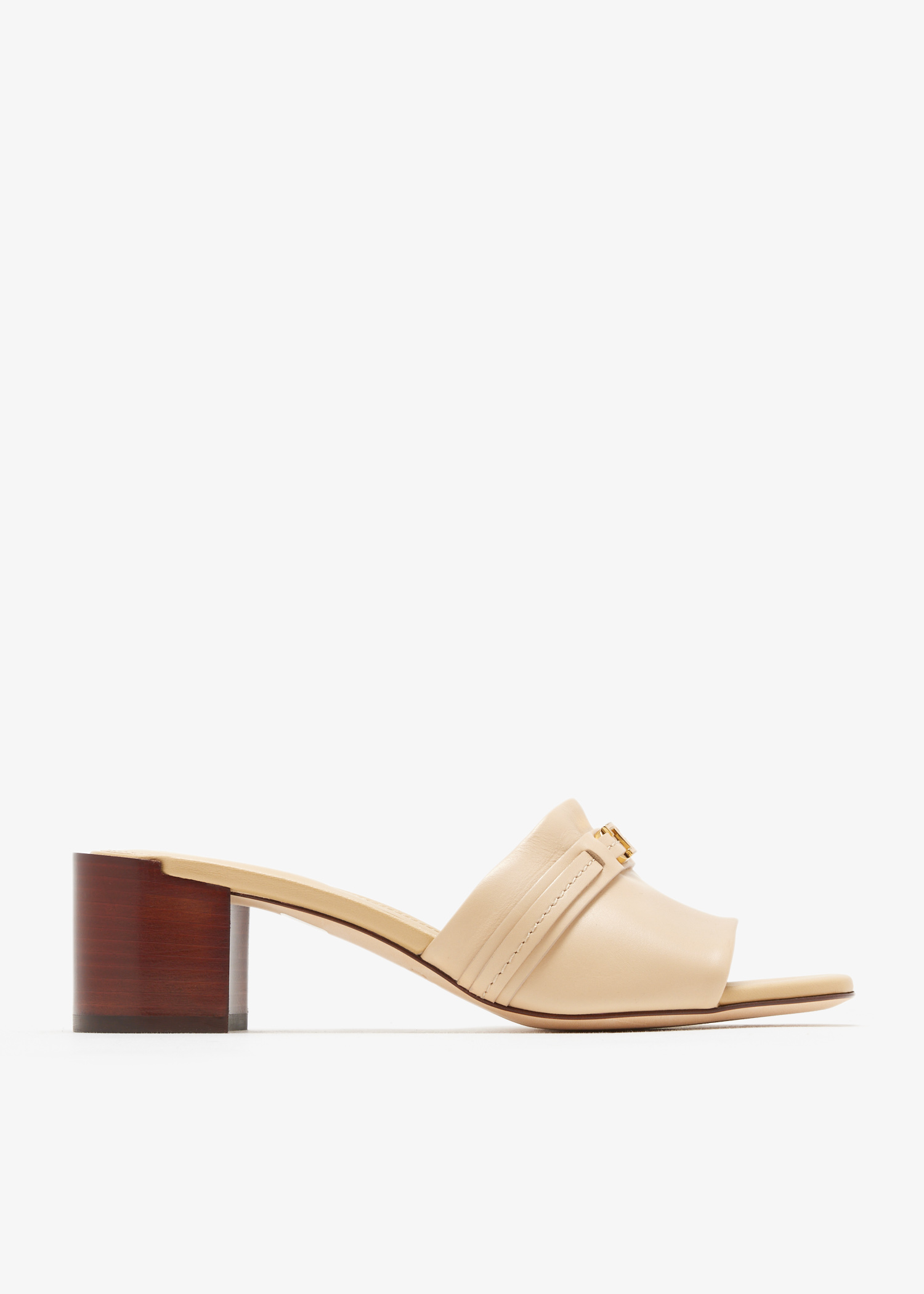 

T Timeless leather mules, Beige