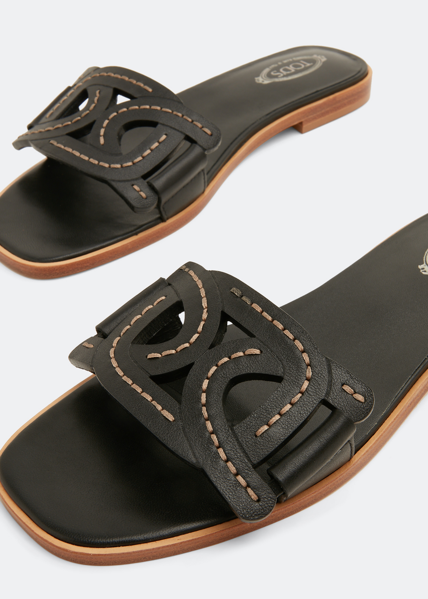 

Leather sandals, Black