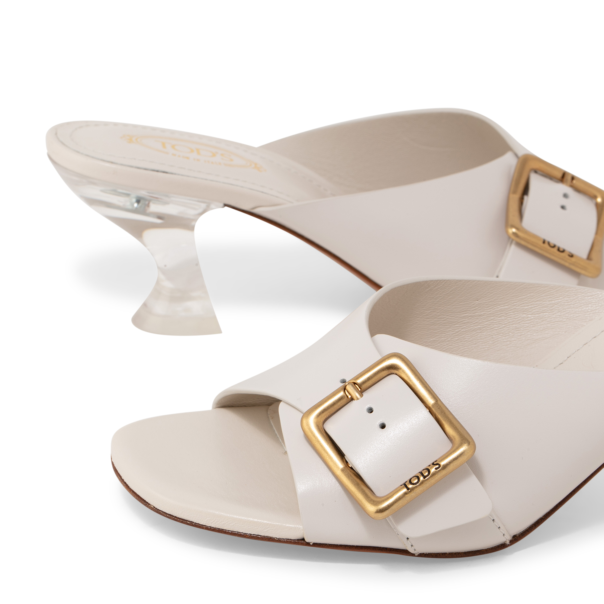 

Leather sandals, White