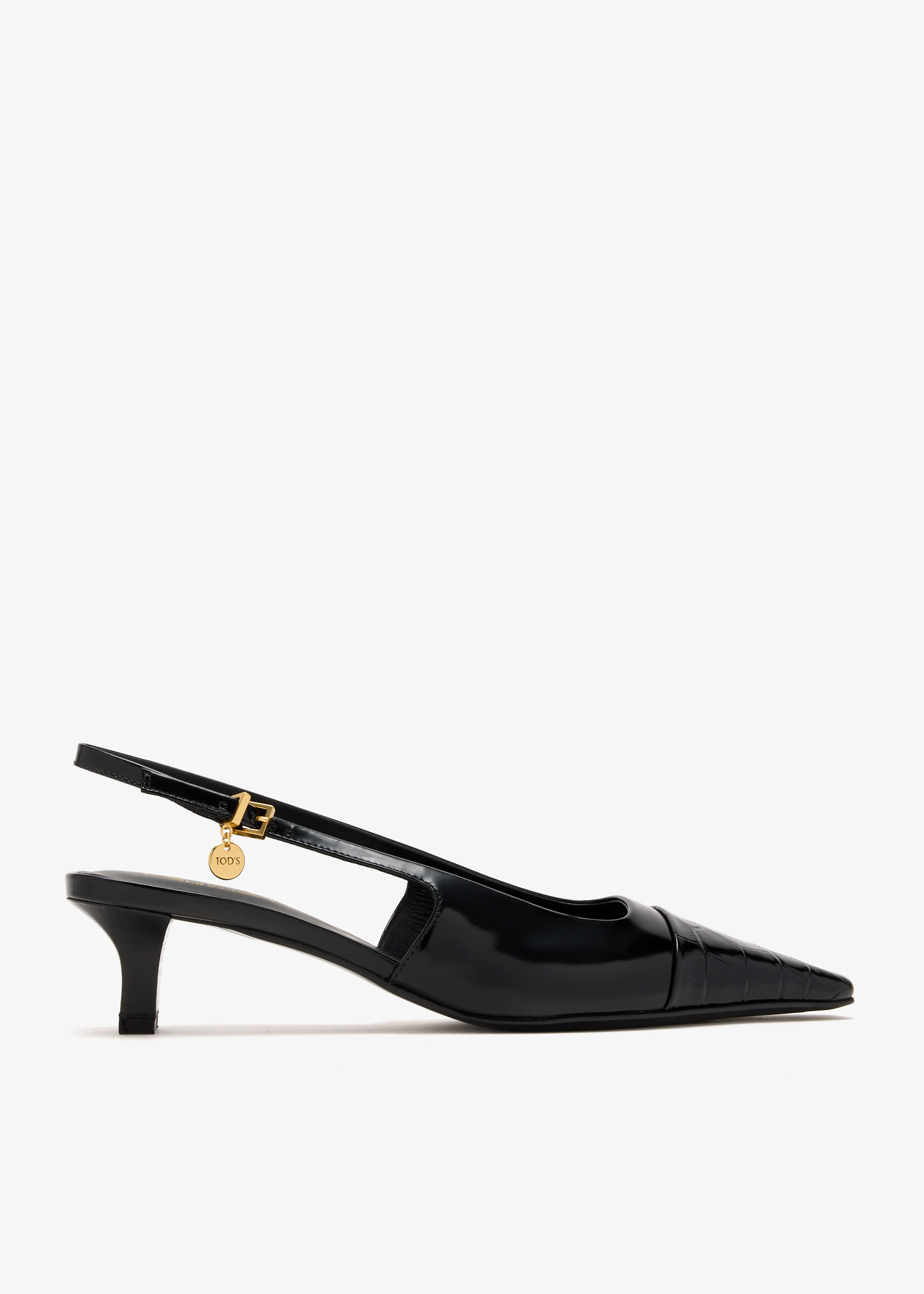

Leather slingback pumps, Black