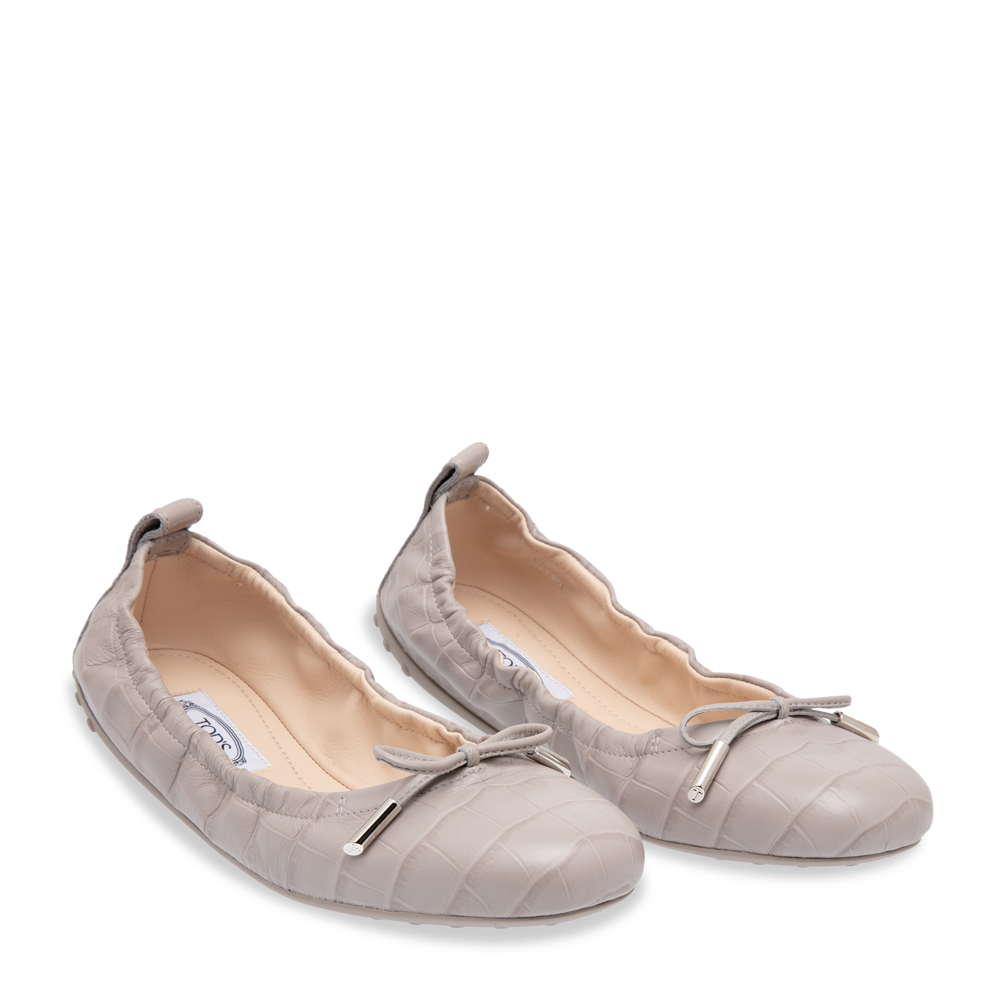 

Leather ballerinas, Beige