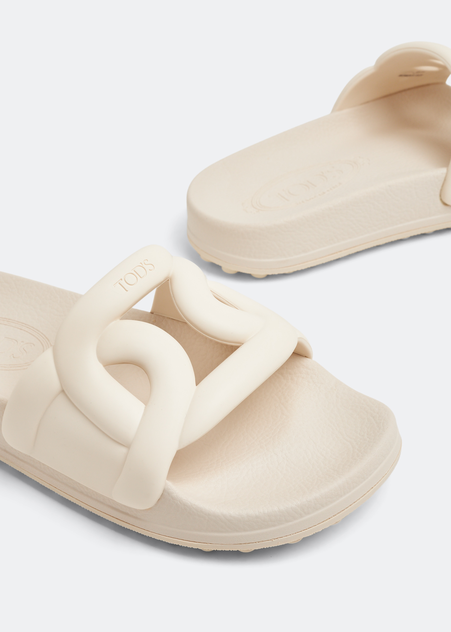 

Chain rubber slides, White