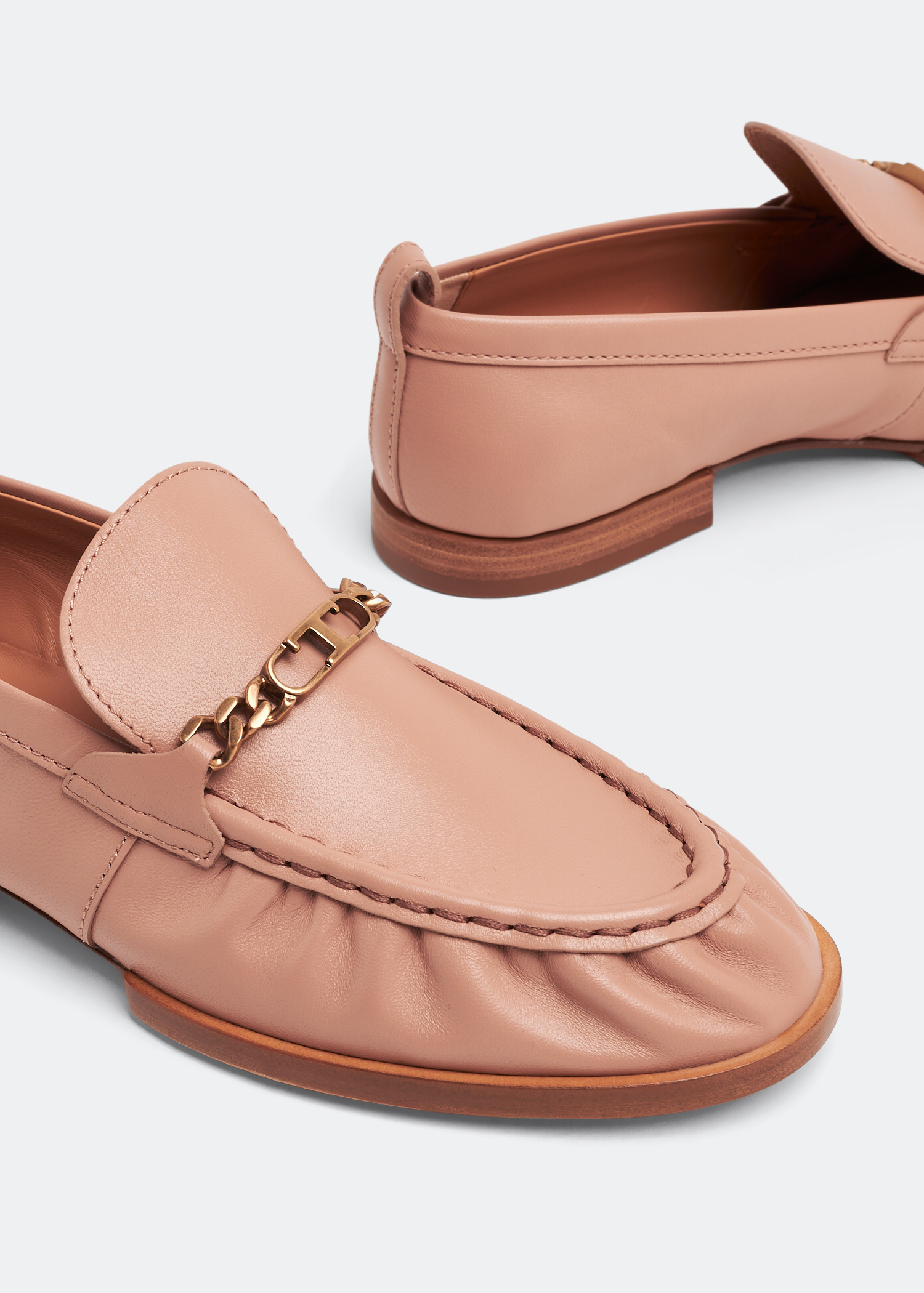

Leather loafers, Pink