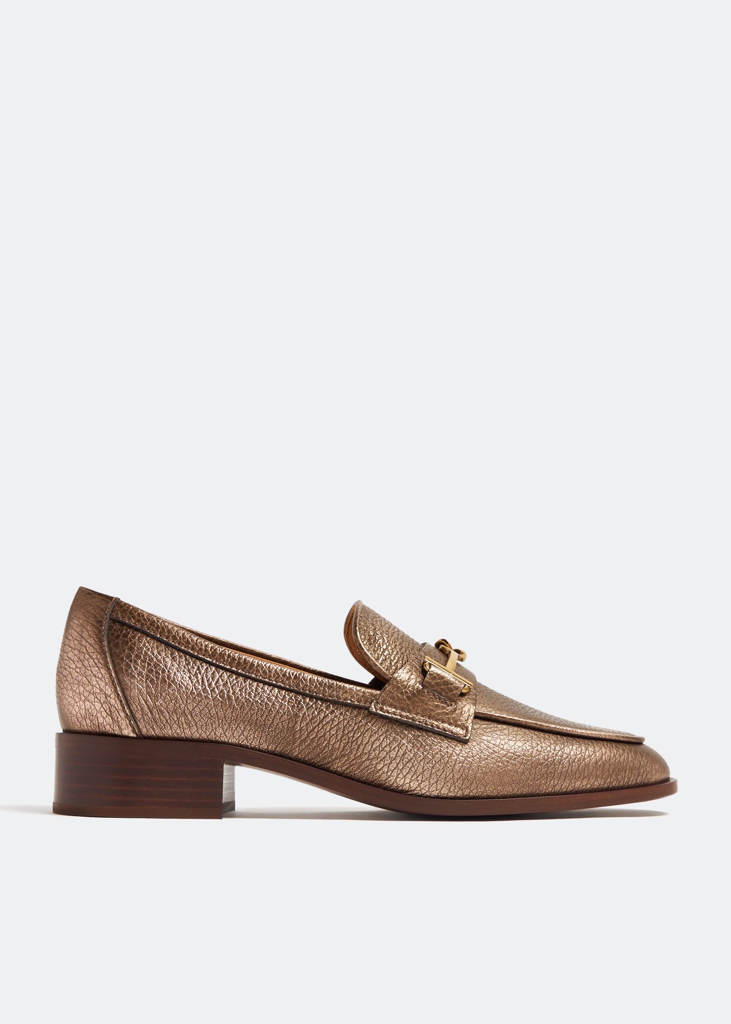 

Leather loafers, Metallic