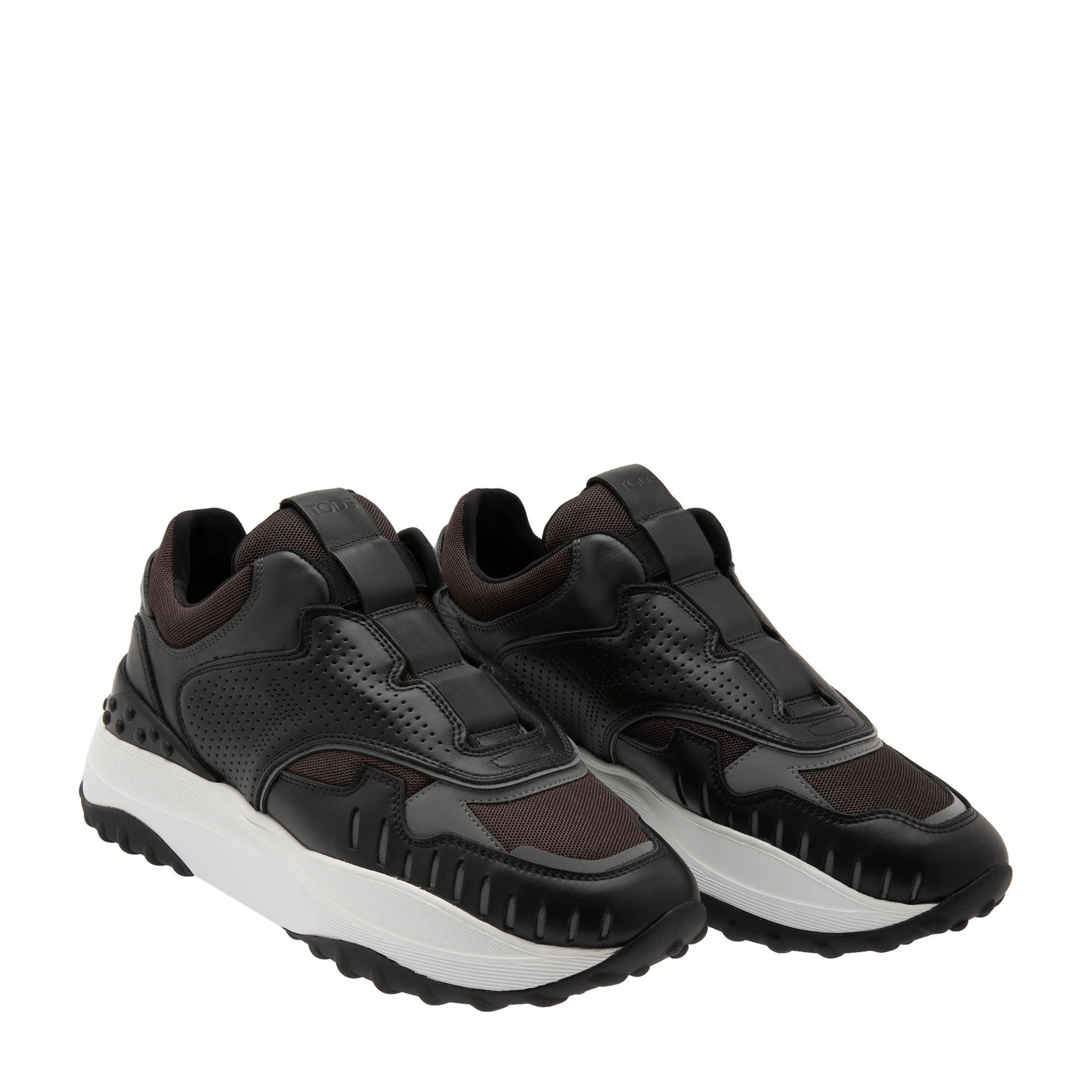 

Leather chunky sneakers, Black