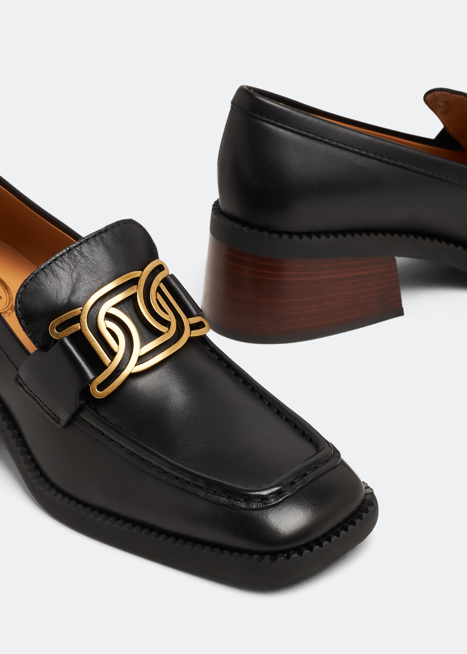 

Kate leather loafers, Black