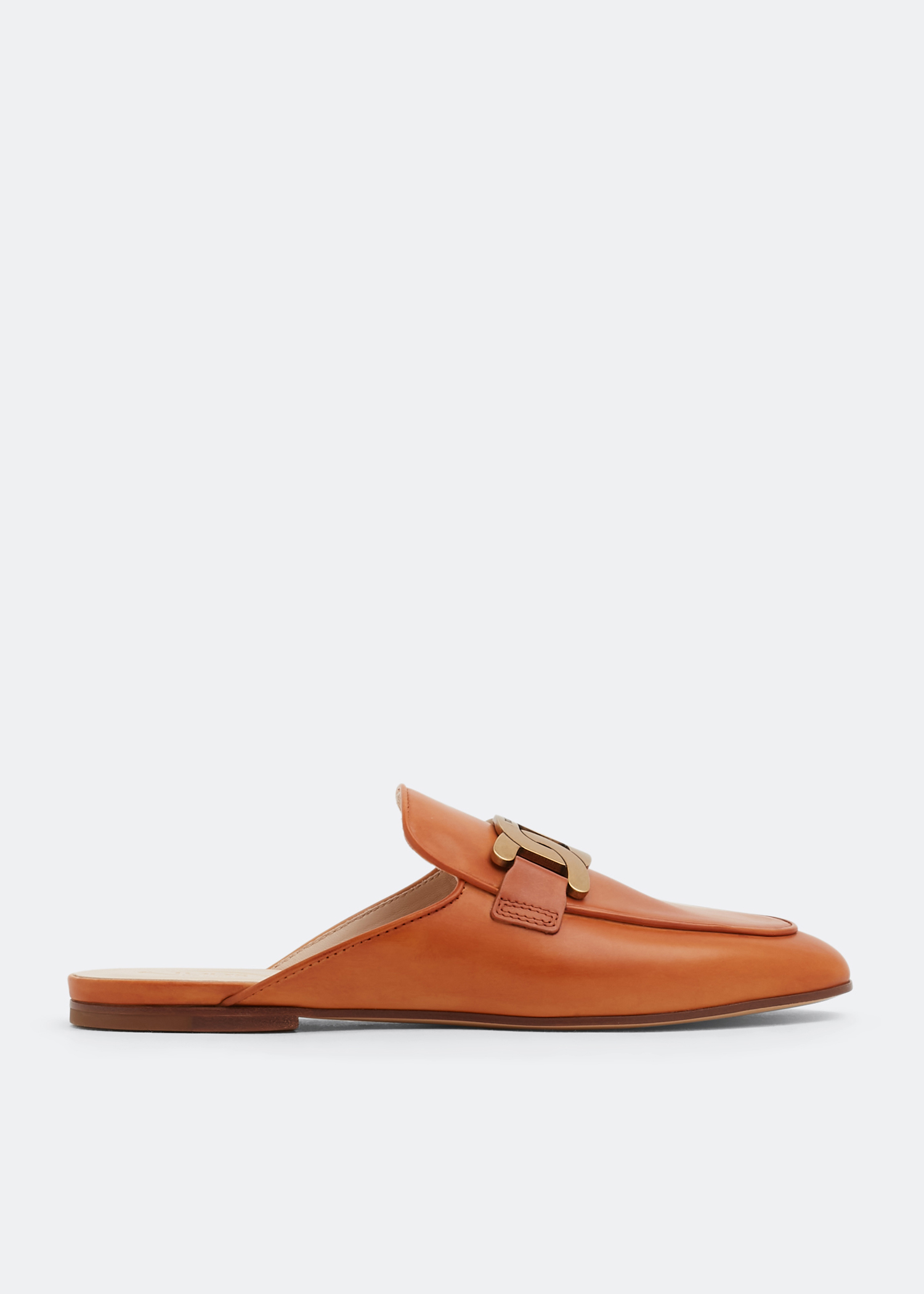 

Leather mules, Orange