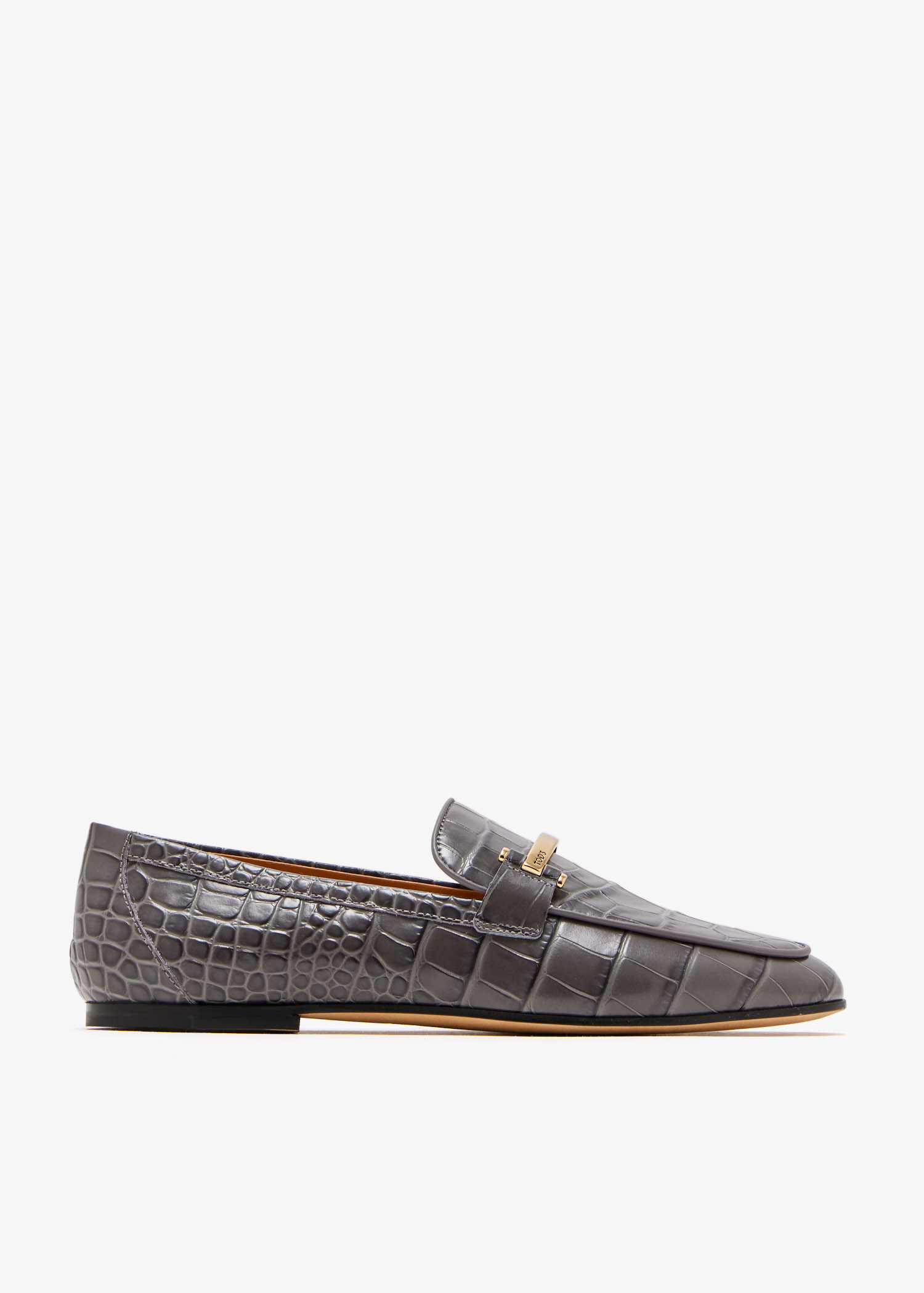 

Logo loafers, Grey