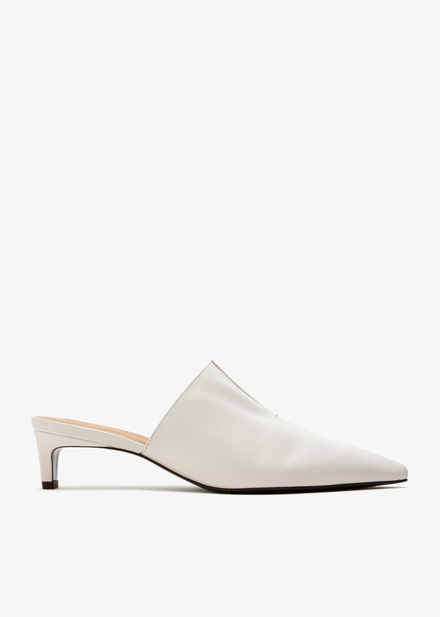 

Leather mules, White
