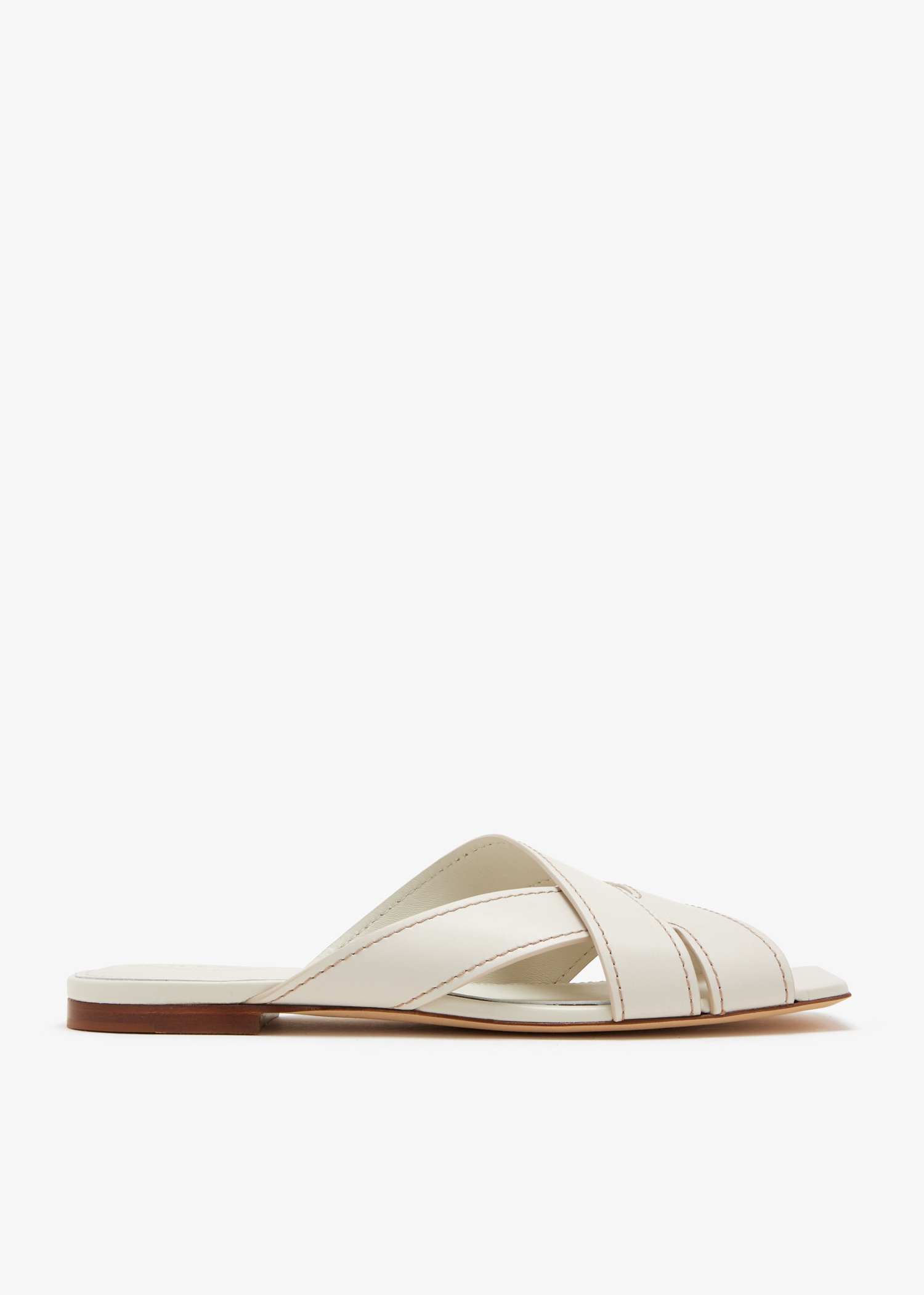 

Leather sandals, White
