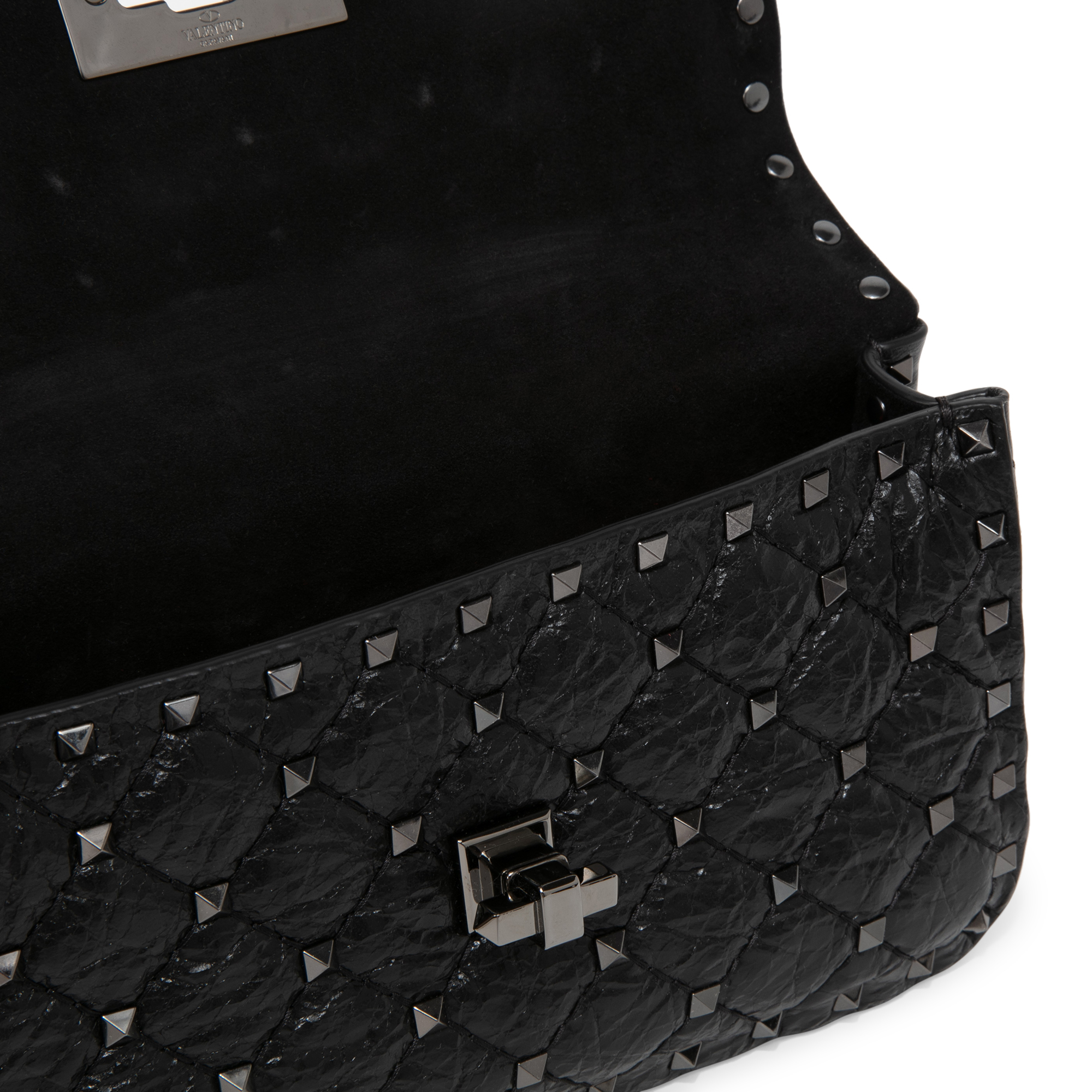 

Rockstud Spike small messenger bag, Black