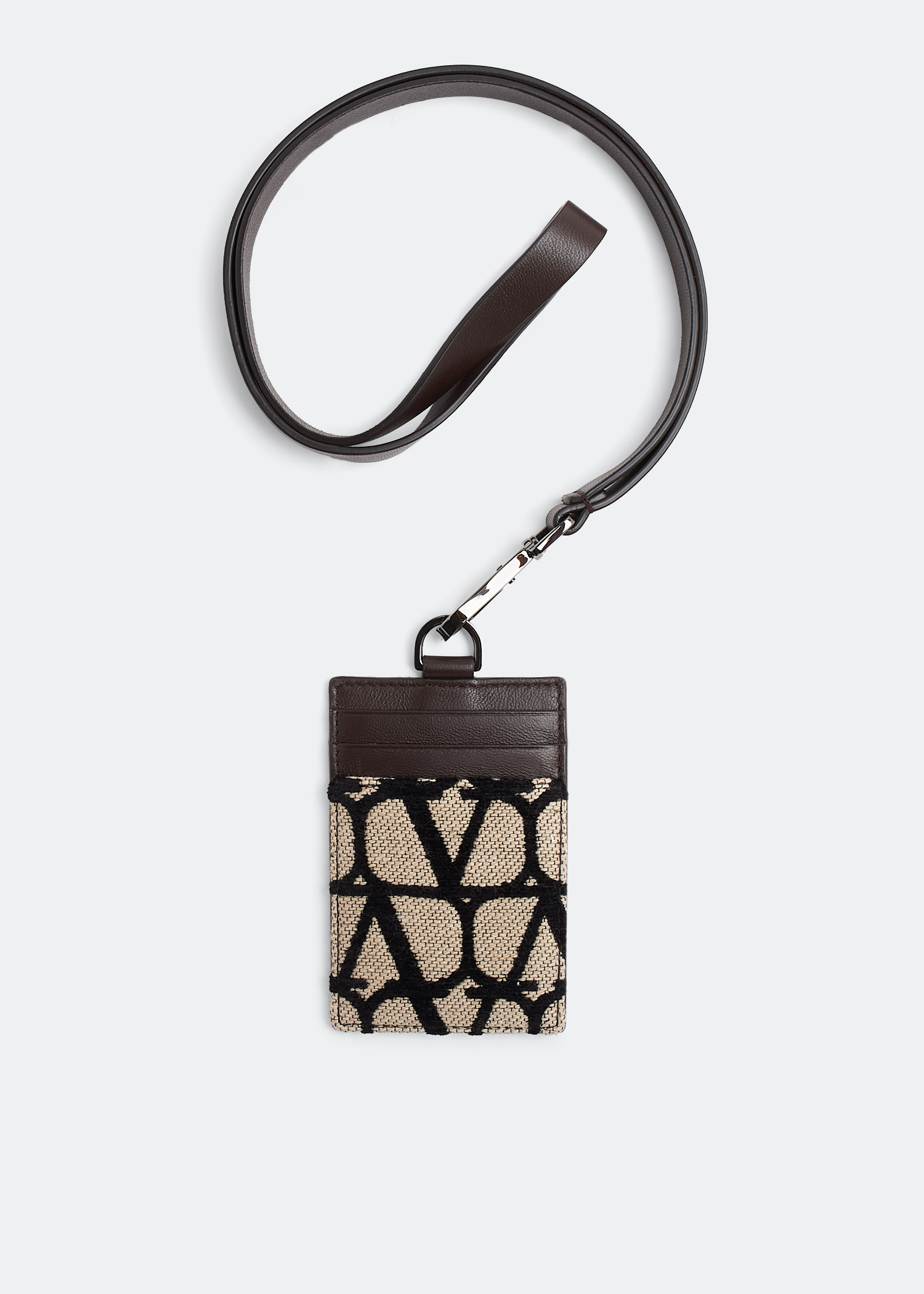 

Toile Iconographe badge holder, Brown