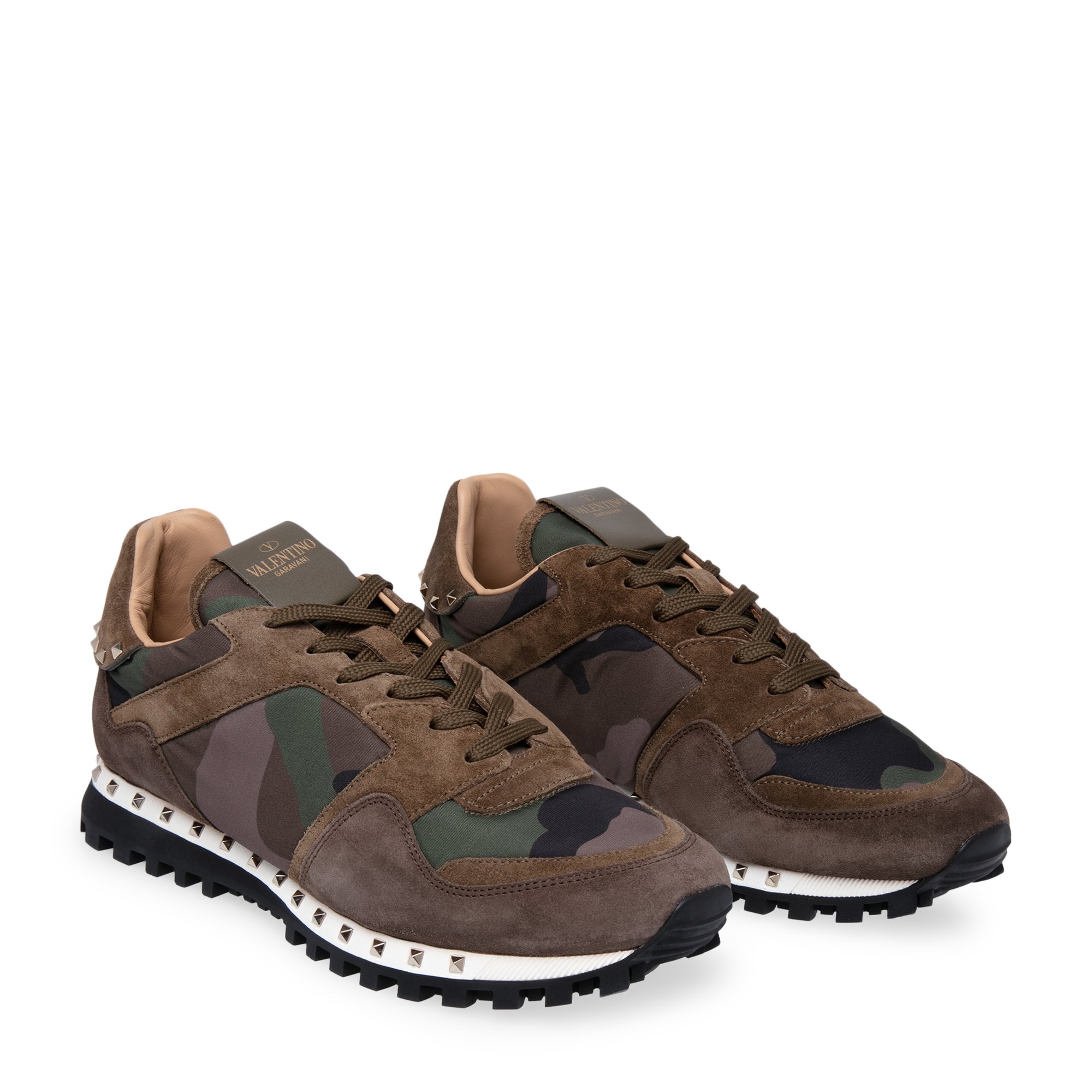 

Camouflage studded sneakers, Green