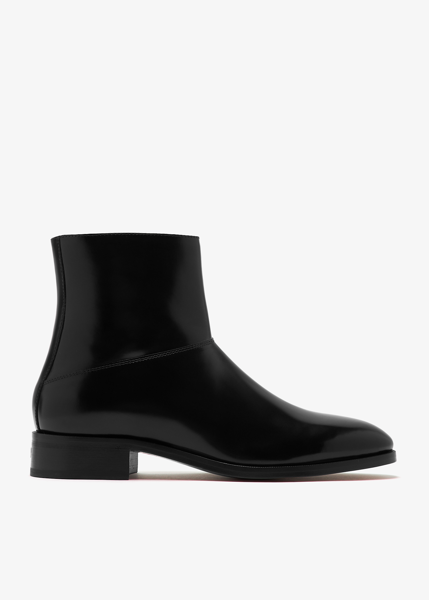 

Pat calfskin ankle boots, Black